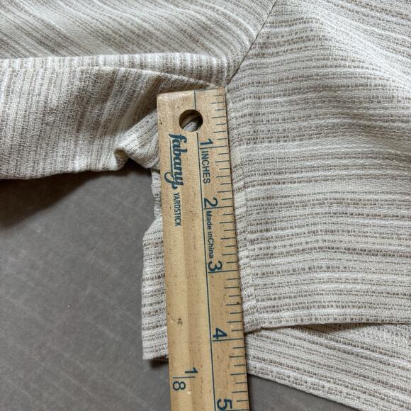 NWT Loft Striped Flat Front Shorts Size 2 Beige Classic Retro Dressy Picnic - Picture 11 of 11